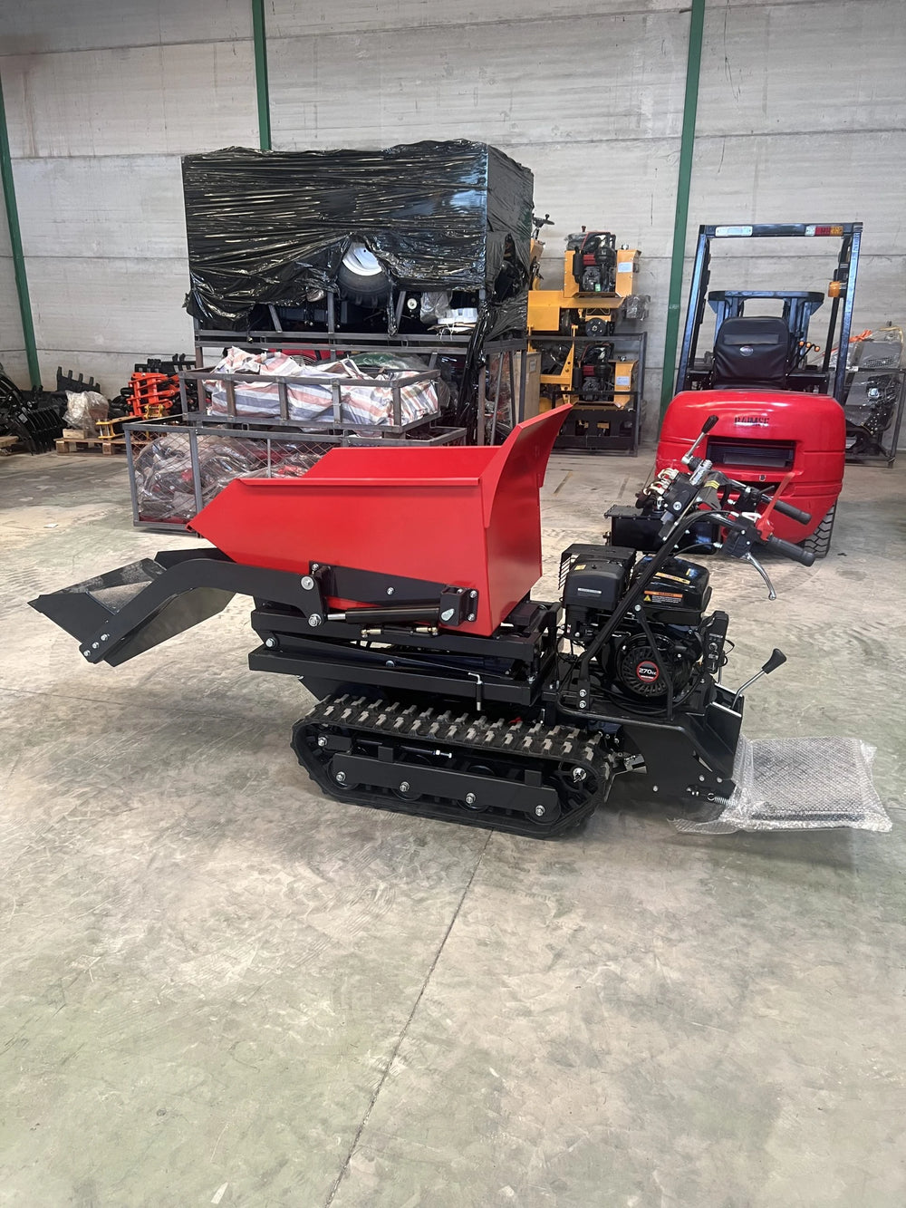 Mini dumper autocaricante 500 kg per trasporto materiali