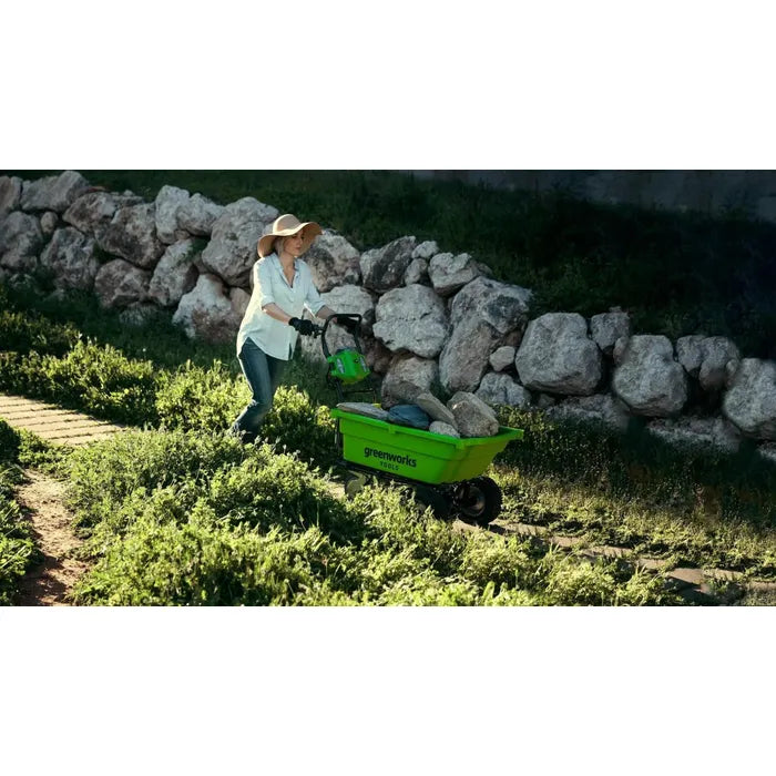 Carriola autotrattata Greenworks 40V 100 kg per giardino - immagine 7