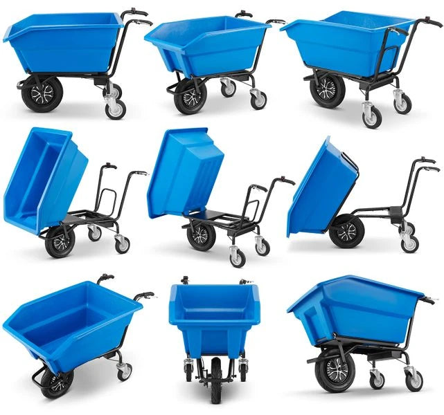 Carriola elettrica KEA-230 300 L 300 kg con benna ribaltabile - immagine 6