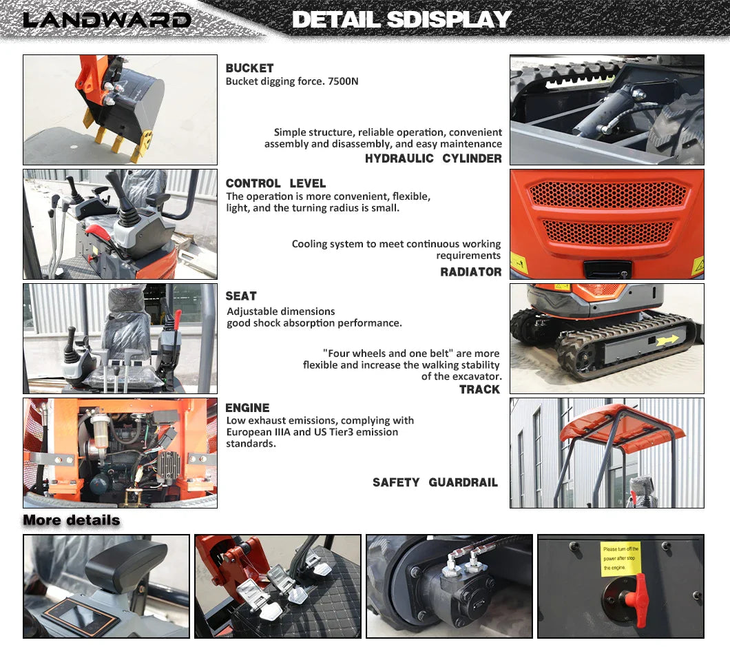 Mini escavatore 1,8 t compatto per scavi e paesaggistica - immagine 6